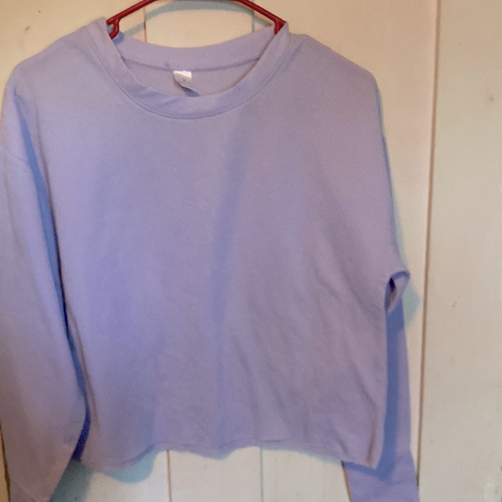 Purple crop sweater barely worn